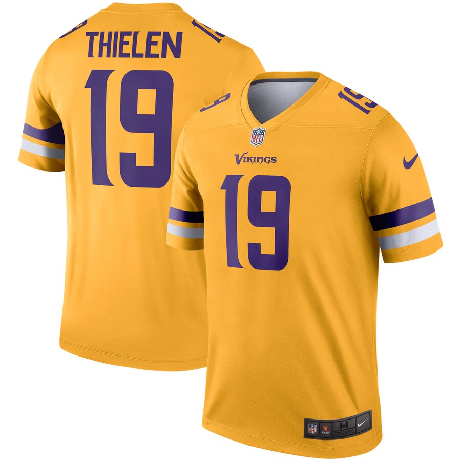 Men Minnesota Vikings #19 Thielen Yellow Limited NFL Nike Jersey->houston texans->NFL Jersey